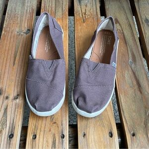 TOMS Classic Alpargata Kids 2.5 Shoes Brown Slip On